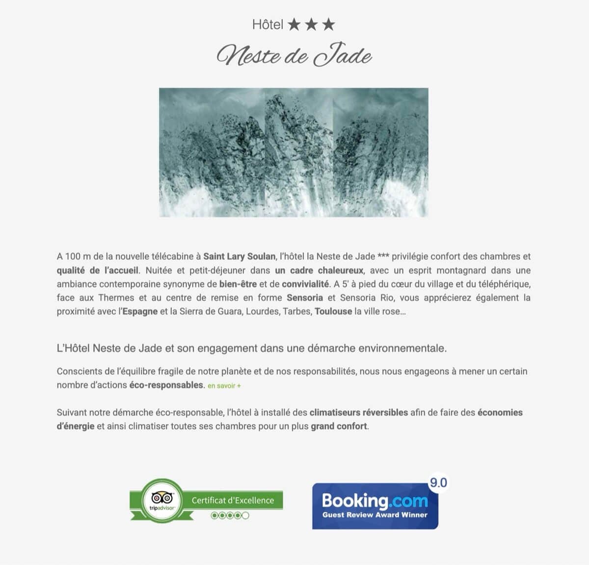 Avis clients sur le site Neste de Jade