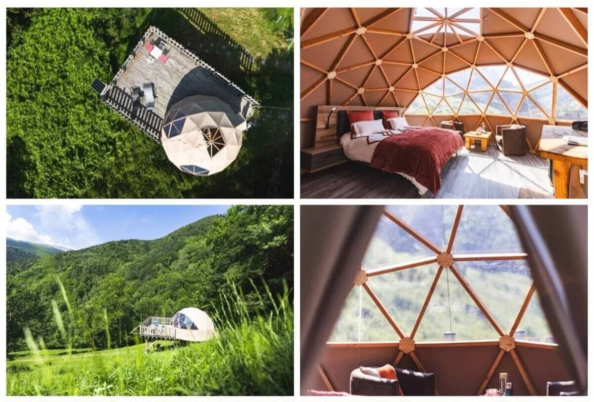 Geodesic dome photos at L'Insolite des Pyrénées