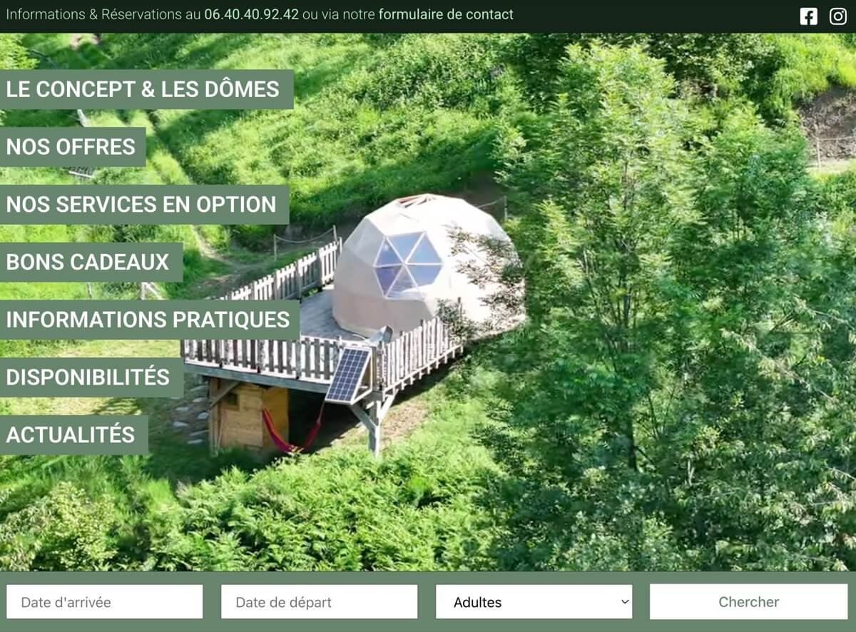 Page d'accueil site web L'insolite des Pyrénées